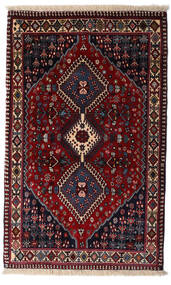  Yalameh Rug 83X134 Authentic
 Oriental Handknotted Dark Red (Wool, Persia/Iran)