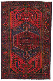  Hamadan Rug 130X201 Authentic
 Oriental Handknotted Dark Red/Dark Brown (Wool, Persia/Iran)