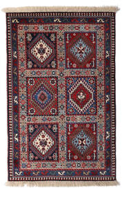  Yalameh Rug 80X125 Authentic
 Oriental Handknotted Dark Red/Light Grey/Black (Wool, Persia/Iran)