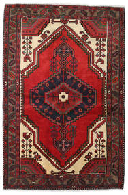  Hamadan Rug 128X193 Authentic
 Oriental Handknotted Dark Red/Black (Wool, Persia/Iran)