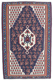  Persian Kilim Senneh Fine Rug Rug 110X170 Red/Dark Blue (Wool, Persia/Iran)
