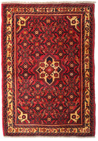  Hamadan Rug 102X146 Authentic
 Oriental Handknotted Dark Red/Black (Wool, Persia/Iran)