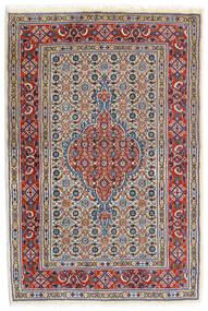  Moud Rug 75X112 Authentic
 Oriental Handknotted Dark Grey/Dark Red (Wool/Silk, Persia/Iran)