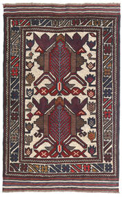  Oriental Kilim Golbarjasta Rug Rug 90X145 Red/Dark Grey (Wool, Afghanistan)