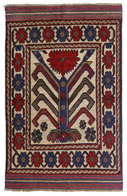  Oriental Kilim Golbarjasta Rug 92X145 Dark Pink/Red (Wool, Afghanistan)