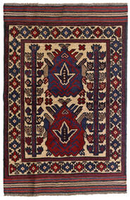  Oriental Kilim Golbarjasta Rug 95X140 Dark Pink/Brown (Wool, Afghanistan)