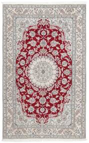  Nain 9La Rug 152X244 Authentic
 Oriental Handknotted Light Grey/Dark Red (Wool/Silk, Persia/Iran)