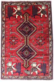  Qashqai Rug 162X242 Authentic
 Oriental Handknotted Crimson Red/Dark Red (Wool, Persia/Iran)