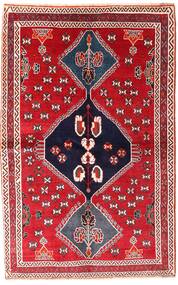  Qashqai Rug 136X214 Authentic
 Oriental Handknotted Crimson Red/Dark Purple (Wool, Persia/Iran)