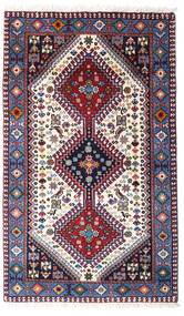  Yalameh Rug 80X132 Authentic
 Oriental Handknotted Dark Purple/Beige (Wool, Persia/Iran)