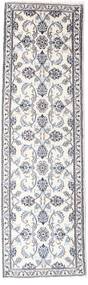  Nain Rug 76X255 Authentic
 Oriental Handknotted Runner
 Light Grey/White/Creme/Beige (Wool, Persia/Iran)