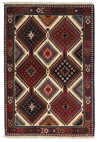  Yalameh Rug 104X152 Authentic
 Oriental Handknotted Dark Red/Dark Grey (Wool, Persia/Iran)