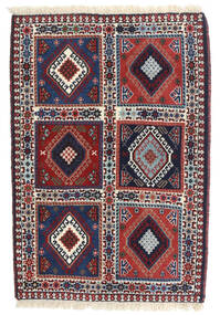  Yalameh Rug 65X95 Authentic
 Oriental Handknotted Black/Dark Red (Wool, Persia/Iran)