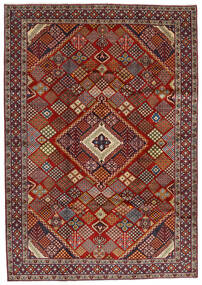  Hamadan Rug 215X308 Authentic
 Oriental Handknotted Dark Red/Dark Brown (Wool, Persia/Iran)
