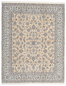  Nain 9La Rug 203X253 Authentic
 Oriental Handknotted Light Grey/Beige (Wool/Silk, Persia/Iran)