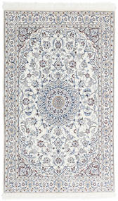  Nain 9La Rug 124X202 Authentic
 Oriental Handknotted Light Grey/White/Creme (Wool/Silk, Persia/Iran)