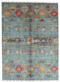  Shabargan Rug 172X235 Authentic
 Oriental Handknotted Blue/Dark Green (Wool, Afghanistan)