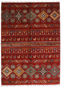  Shabargan Rug 172X237 Authentic
 Oriental Handknotted Crimson Red/Dark Red/Rust Red (Wool, Afghanistan)