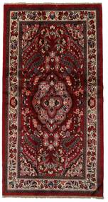  Lillian Rug 99X188 Persian Wool Black/Dark Red Small 