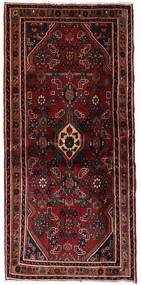  Hamadan Rug 98X209 Authentic
 Oriental Handknotted Black/Dark Brown (Wool, Persia/Iran)