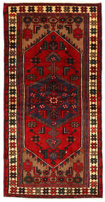  Hamadan Rug 104X205 Authentic
 Oriental Handknotted Dark Brown/Dark Red (Wool, Persia/Iran)