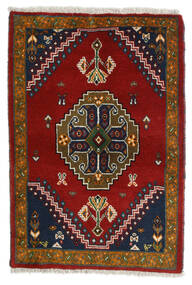  Qashqai Rug 64X91 Authentic Oriental Handknotted Crimson Red/Black (Wool, Persia/Iran)