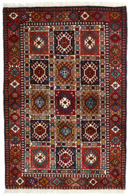  Yalameh Rug 104X154 Authentic
 Oriental Handknotted Dark Red (Wool, Persia/Iran)