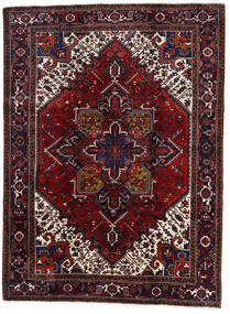  Heriz Rug 220X296 Authentic
 Oriental Handknotted Dark Red (Wool, Persia/Iran)