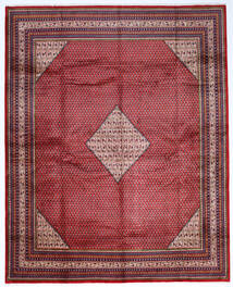  Sarouk Mir Rug 307X386 Persian Wool Red/Dark Pink Large 