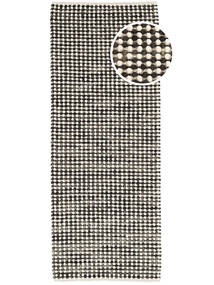  Big Drop - Black/Grey Mix Rug 80X200 Authentic
 Modern Handwoven Runner
 Light Grey/White/Creme (Wool, India)
