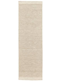 Serafina 100X350 Small Beige Plain (Single Colored) Runner Wool Rug 