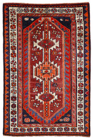  Shiraz Rug 127X193 Authentic
 Oriental Handknotted Dark Purple/Dark Red (Wool, Persia/Iran)