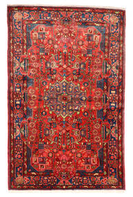  Nahavand Old Rug 158X245 Authentic
 Oriental Handknotted Dark Red/Crimson Red (Wool, Persia/Iran)