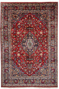  Mashad Rug 194X286 Authentic
 Oriental Handknotted Dark Red/Light Grey (Wool, Persia/Iran)