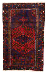  Hamadan Rug 134X220 Authentic
 Oriental Handknotted Dark Purple/Dark Red (Wool, Persia/Iran)