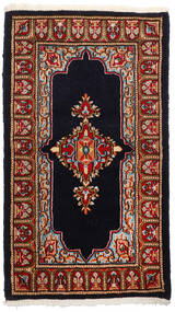  Kerman Rug 89X158 Authentic
 Oriental Handknotted Dark Brown/Dark Red (Wool, Persia/Iran)