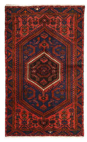  Zanjan Rug 128X214 Authentic
 Oriental Handknotted Dark Red/Dark Brown (Wool, Persia/Iran)