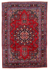  Mashad Rug 195X290 Authentic
 Oriental Handknotted Dark Red/Black (Wool, Persia/Iran)