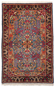  Kerman Rug 96X148 Authentic
 Oriental Handknotted Dark Red/Dark Brown (Wool, Persia/Iran)