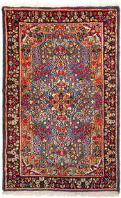  Kerman Rug 94X151 Authentic Oriental Handknotted Dark Red/Dark Blue (Wool, Persia/Iran)