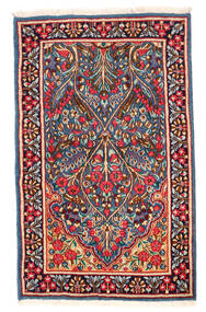  Kerman Rug 91X150 Authentic
 Oriental Handknotted Dark Red/Dark Purple (Wool, Persia/Iran)
