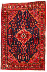  Hamadan Rug 130X205 Authentic
 Oriental Handknotted Rust Red/Black/Dark Red (Wool, Persia/Iran)