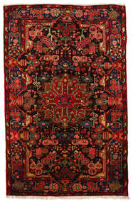 Nahavand Old Rug 160X250 Authentic
 Oriental Handknotted Dark Brown/Rust Red (Wool, Persia/Iran)