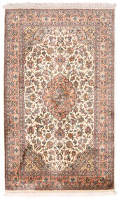  Kashmir Pure Silk Rug 97X159 Authentic
 Oriental Handknotted Light Pink/Dark Brown (Silk, India)