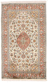  Kashmir Pure Silk Rug 95X158 Authentic
 Oriental Handknotted Dark Brown/White/Creme (Silk, India)