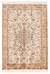  Kashmir Pure Silk Rug 65X93 Authentic
 Oriental Handknotted Yellow/Light Pink (Silk, India)