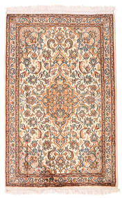  Kashmir Pure Silk Rug 63X98 Authentic
 Oriental Handknotted Yellow/Light Pink (Silk, India)
