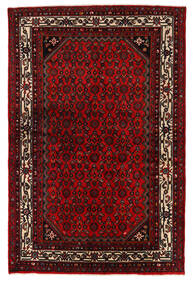  Hosseinabad Rug 133X205 Authentic
 Oriental Handknotted Dark Red (Wool, Persia/Iran)