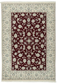  Nain 9La Sherkat Farsh Rug 170X240 Authentic
 Oriental Handknotted Light Grey/Dark Red (Wool/Silk, Persia/Iran)