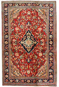  Sarouk Rug 127X198 Authentic
 Oriental Handknotted Rust Red/Dark Red (Wool, Persia/Iran)